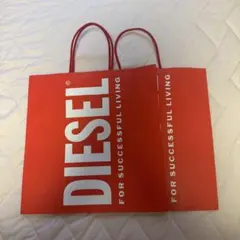 DIESEL ディーゼル ショップ袋 ショッパー 赤 大