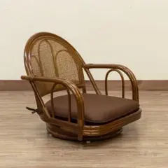 回転座椅子　ロータイプ　ブラウン