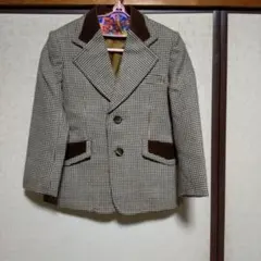 USED☆チェック柄スーツ上下セット（ベスト付き）