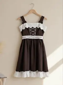 【美品】夢展望 DearMyLove 量産型 ワンピース L リボン レース