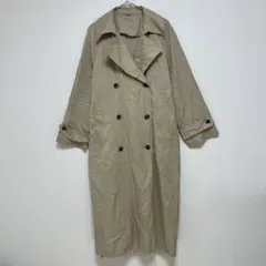 ◎ミラオーウェン　ロング丈　トレンチコート　リネン　綿　ベージュ