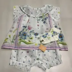 hakka baby ベビー 花柄セットアップ 90cm 靴下セットのサムネイル