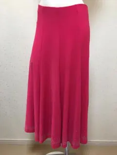 【社交ダンス】ストーン付きピンクフレアスカート　Lサイズ