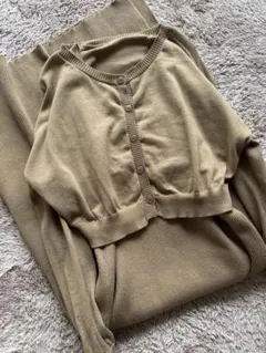 earth music&ecology ベージュ ニットワンピース 長袖