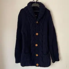 アーバンリサーチ ケーブル編み ニットカーディガン サイズ38 ペルー製