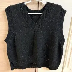 mystic スパンコールニットベスト