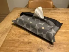 ティッシュボックスカバー ティッシュケース ティッシュカバー　北欧　花柄　グレー