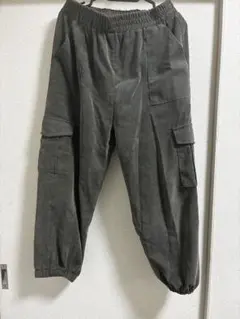 カーゴパンツ グレー ゴムウエスト　Lサイズ