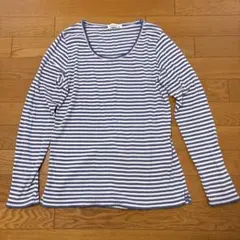 Samansa Mos2 blue ボーダーカットソー 長袖　Mのサムネイル
