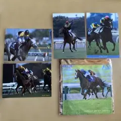【未開封】ディープインパクト他ポストカード4枚＋JRA公式マーズクロス