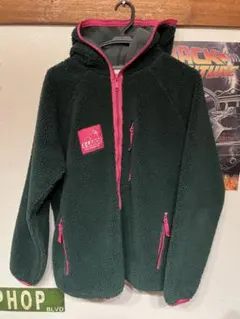 XLARGE ボアフリースジャケット M グリーン ピンク エクストララージ