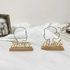 ワイヤーアート　結婚式　ウェルカムスペース　受付サイン　ウエディングアイテム