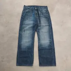 リーバイス569 Levis W33 ワイド バギー 青 古着 ヒゲ 23533