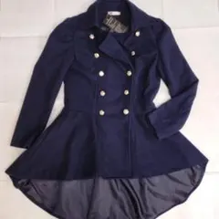 再！値下げっ！　新品　ネイビー ダブルブレスト コート