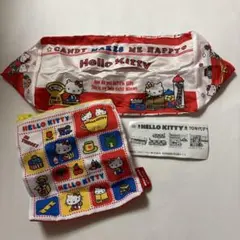 ハローキティ　70年代デザインコレクション　スクエアポーチとティッシュケース