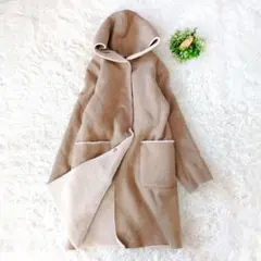 BACKNUMBER リバーシブルボアコート M 2way フーディー