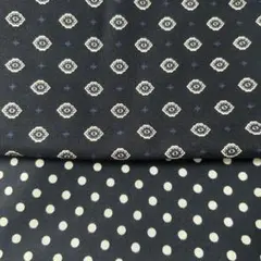 60ローン プロヴァンス風プリント　ドット　2点セット