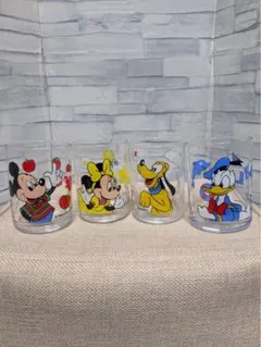 ディズニー　ミッキー キャラクターグラス 4個セット