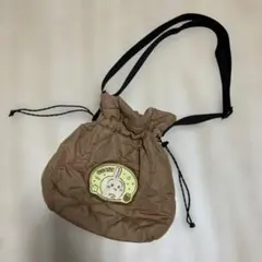 ちいかわ　巾着ショルダーバッグ ブラウン