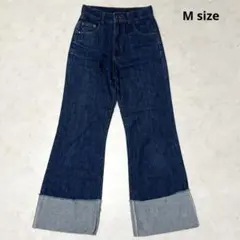 GRL デニムパンツ ブーツカット フレア インディゴ M