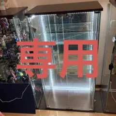 不二貿易　コレクションケース　ブラウン ワイドタイプ　高さ120cm ③