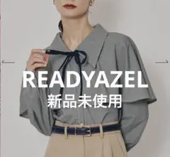 【新品未使用】レディアゼル　ケープライクグレンチェックリボンタイブラウス