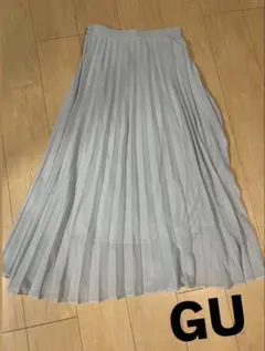 GU グレー プリーツスカート Mサイズ