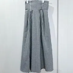 【グレイル】ギンガムチェック柄バックレースアップフレアスカートSサイズ
