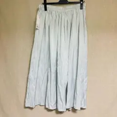 新品　UNIQLO ユニクロ　ドレープギャザー　ロングスカート　グリーン　XXL