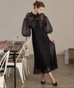 BONLECILL noir マーメイドキャミソールドレス