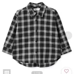 【新品未使用】90cmポロ　 チェック柄長袖シャツ　プティマイン3190円