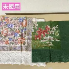 《未使用》レディース ハンカチ 花柄 2枚セット