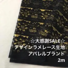 A6L/5639◆2m 感謝祭/ポリエステルデザインラメレース生地