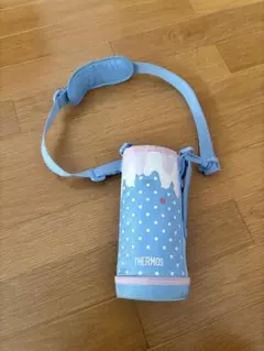 THERMOS 水筒カバー ブルーピンク ドット