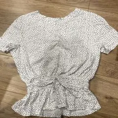 ZARA ドット柄 半袖トップス