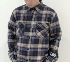 人気【チャオパニックティピー】Leeコラボ★ブランドパッチネル起毛チェックシャツ