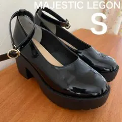 MAJESTIC LEGON 厚底パンプス エナメル 黒 Sサイズのサムネイル