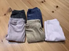 ユニクロ　コーデュロイライクレギンスパンツなど 5枚セット　まとめ売り　90