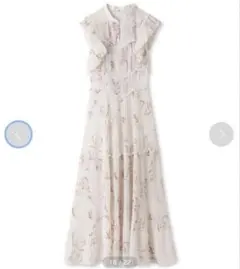 美品スナイデルsnidelプリーツプリントフリル花柄ロングワンピース00 