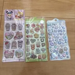 ラブブとベビースリーの水シール　ボンボンドロップシール３枚セット