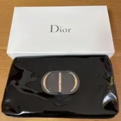 【新品未使用】Diorノベルティ エナメルポーチ　ブラック