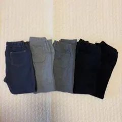 UNIQLO ユニクロ レギンス リブレギンス 100cm 10分丈 5枚セット