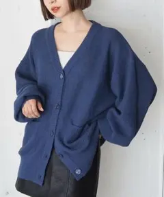 tiptop/変わり編みVネックBIGカーディガン