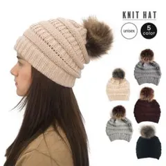 ニット帽 帽子 レディース シンプル リブ編み