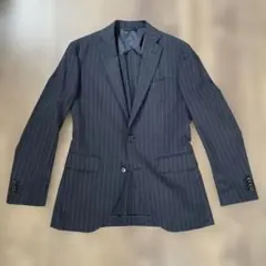 スーツカンパニー 夏用 ストライプスーツ ネイビー　クールマックス 175-8