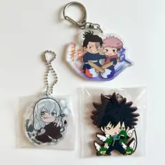 呪術廻戦 伏黒恵 真人 虎杖と東堂　アクリルキーホルダー　にとたん　死滅回遊