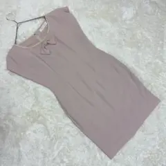 ケティ KETTY ワンピース (M) 膝丈 リボン レース フェミニン