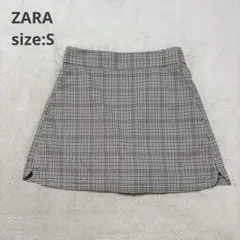 【ZARA ザラ】（S）ミニスカート風 ショートパンツ チェック柄のサムネイル