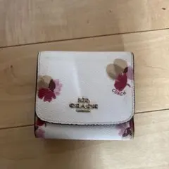 COACH フラワープリント 三つ折り財布