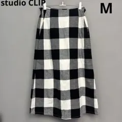 studio CLIP　チェック柄ロングスカート　М ウエストゴムのサムネイル